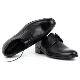 Kampol Buty męskie wizytowe skórzane 324KAM czarne 7