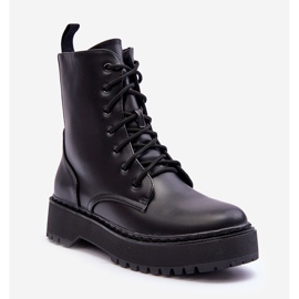 FB2 Skórzane Botki Workery Czarne Teflorna 1