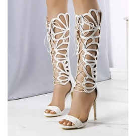 PA1 Szare sandały z ozdobną cholewką Julio 1