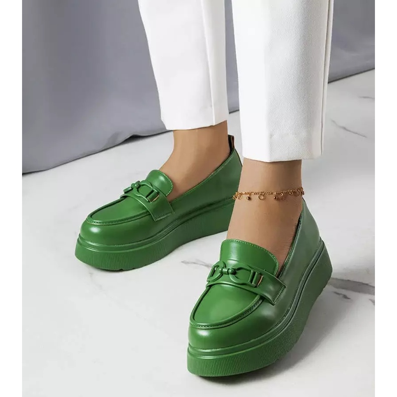 PA1 Zielone lordsy zdobione na koturnie Gagnon 1