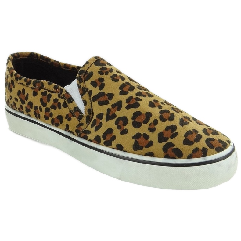 Trampki slip-on C02 leopard brązowe 1