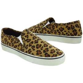 Trampki slip-on C02 leopard brązowe 2