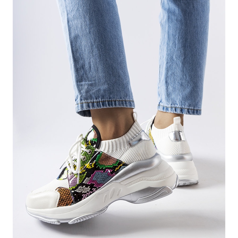 Białe Sneakersy z akcentem zwierzęcym Filiberto 1
