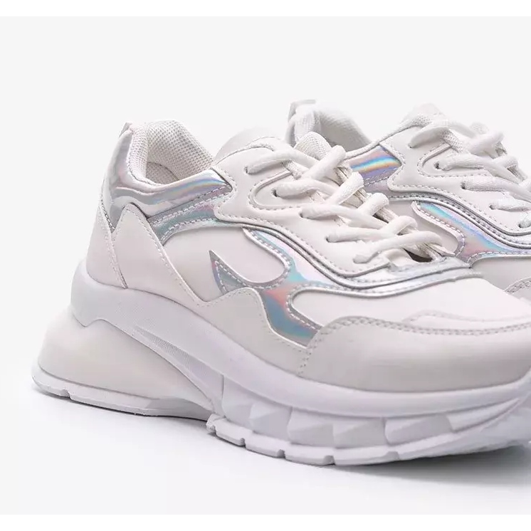 Białe sneakersy na grubej podeszwie Kristen 2