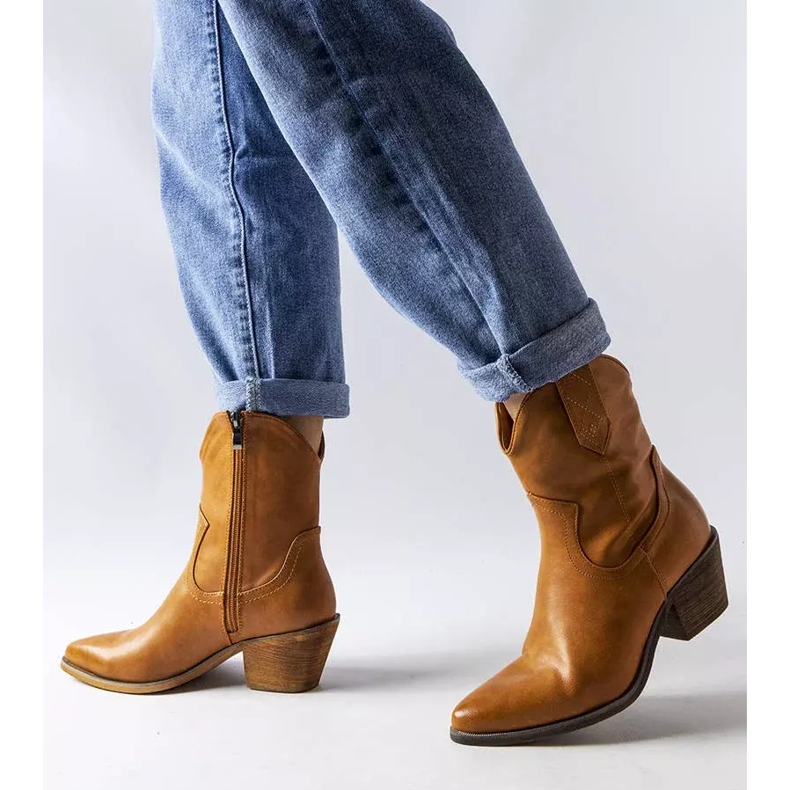 Brązowe kowbojki L08-198 Camel 1