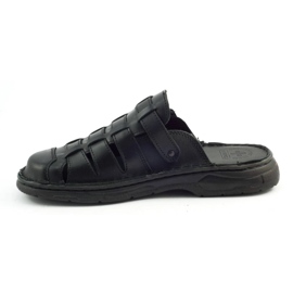 ŁUKPOL Klapki męskie 860 czarne 2