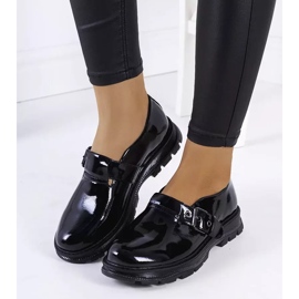 BM Czarne lakierowane półbuty ze sprzączką Ancel 1