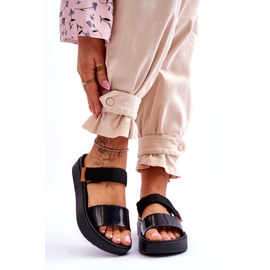 Wegańskie Sandały Na Rzep ZAXY HH285282 Czarne 1