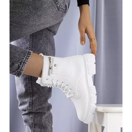 PA1 Białe traperki damskie Foris 2