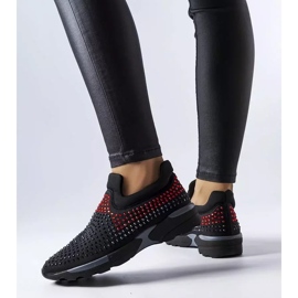 PA1 Czarne sneakersy zdobione cyrkoniami Berger 1