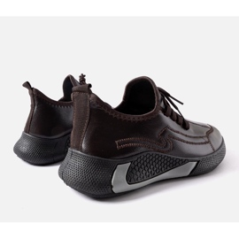 Brązowe sneakersy męskie Monje 1