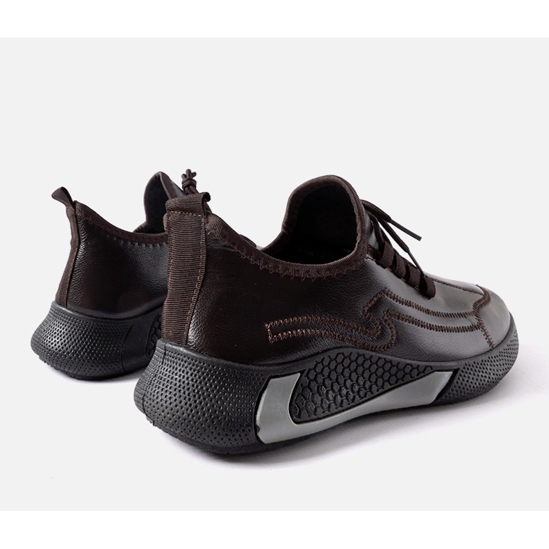 Brązowe sneakersy męskie Monje 1