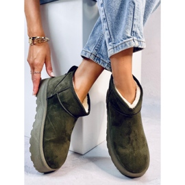 Śniegowce krótkie na platformie Solnis Green zielone 1