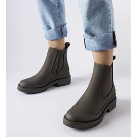 Zielone botki damskie Detis 1