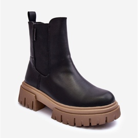 Ocieplane Masywne Botki Sztyblety Big Star MM274606 Czarne 2