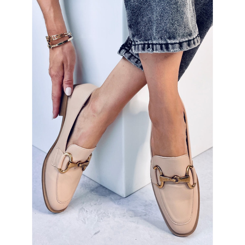 Mokasyny damskie Jonna Khaki beżowy 2