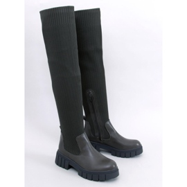 Oficerki z elastyczną cholewką Rozier Green zielone 1