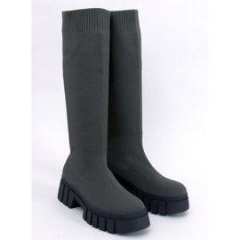 Oficerki z elastyczną cholewką Tapp Green zielone 1