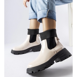 Beżowe wsuwane botki workery Breolungi beżowy 2