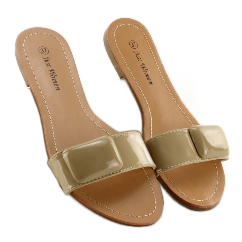 Klapki z paskiem 8293-60 khaki 1