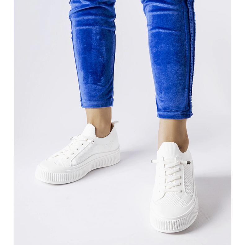 Białe trampki slip on Callimaco 1