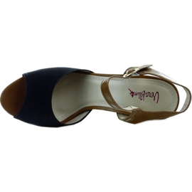 Czółenka na słupku VB33035 czarne 1