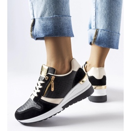 Czarne sneakersy na koturnie Ashland 1