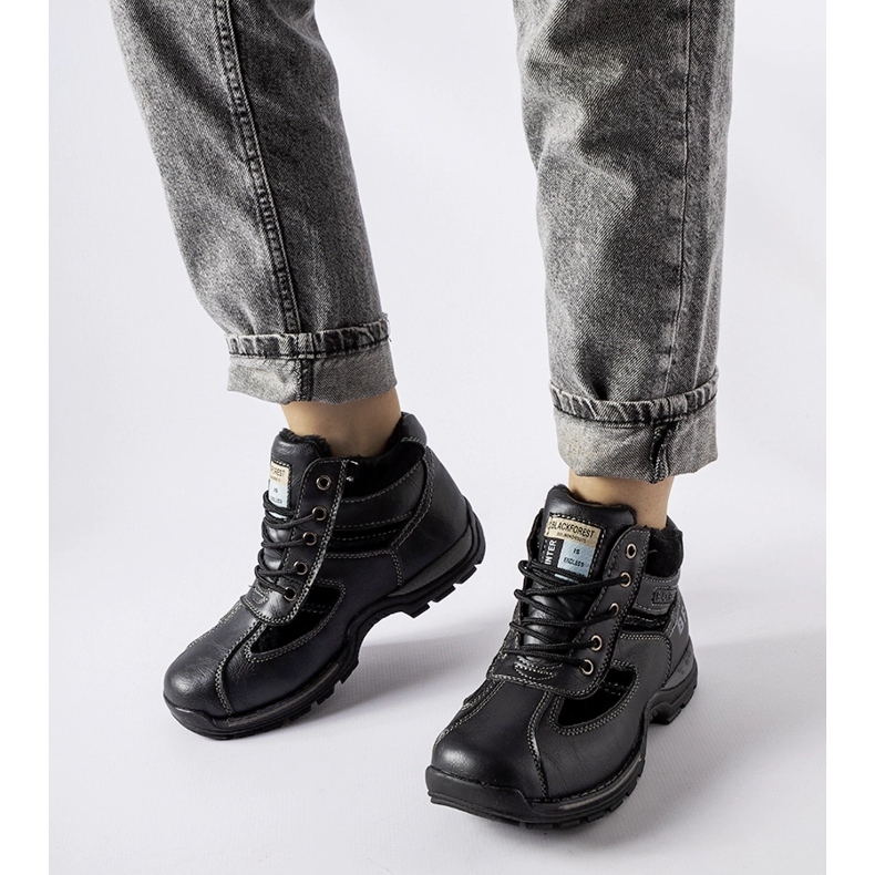 Czarne zimowe workery Falla 1