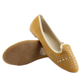 Laufersy z ćwiekami W102 camel brązowe 1