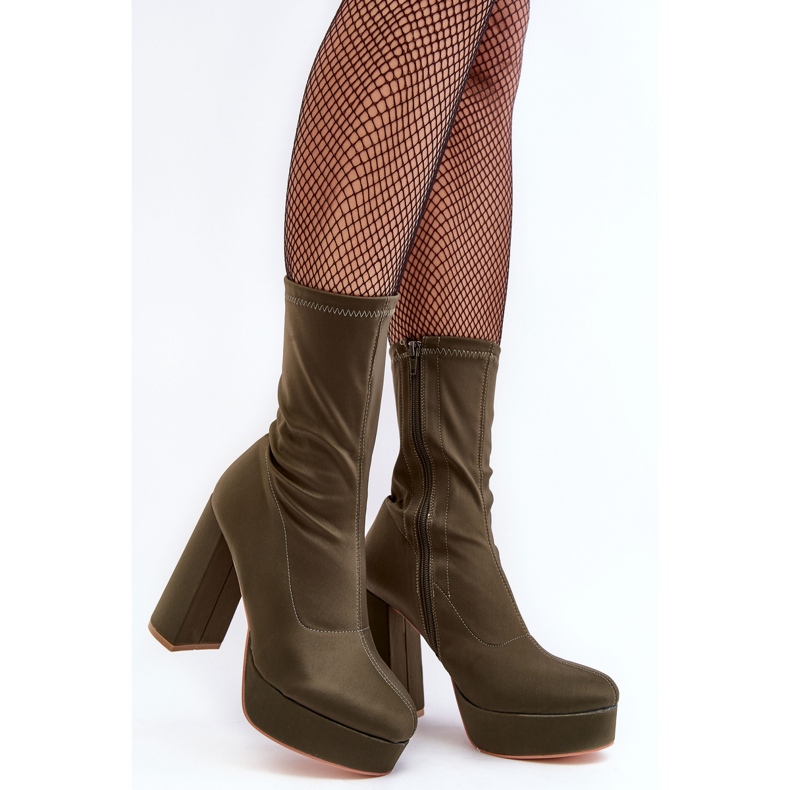 PH2 Botki Na Wysokim Słupku Z Suwakiem Zielone Peculia 1