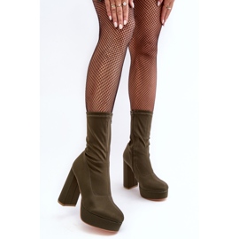 PH2 Botki Na Wysokim Słupku Z Suwakiem Zielone Peculia 2