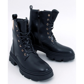 Botki militarne sznurowane Clend Black czarne 1