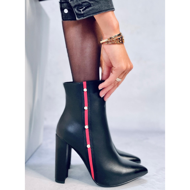 Botki na obcasie Keli Black czarne 1