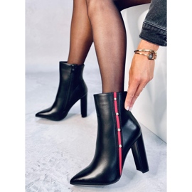 Botki na obcasie Keli Black czarne 2