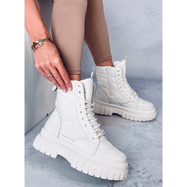 Botki sznurowane płaskie Barkin Beis beżowy 1