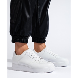 W. Potocki Biała sneakersy na platformie Shelovet białe 1