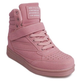Sneakersy Na Koturnie XW33268 Różowy różowe 2
