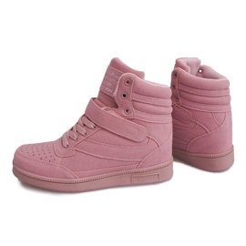 Sneakersy Na Koturnie XW33268 Różowy różowe 1