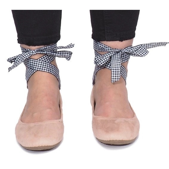 BM Różowe balerinki z kokardką Acro 1