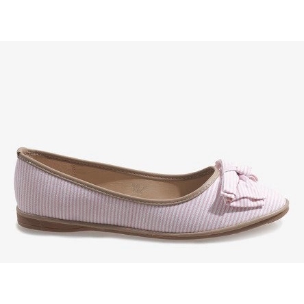 Różowe balerinki z kokardką SK40 1
