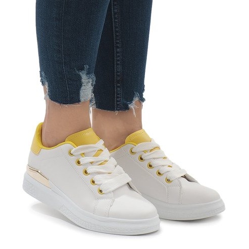 Białe trampki na platformie 353 2