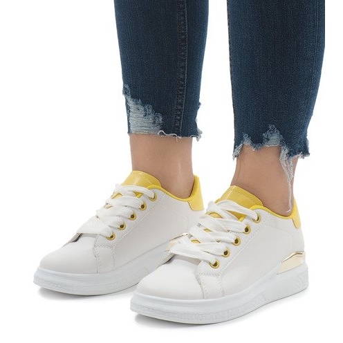 Białe trampki na platformie 353 1