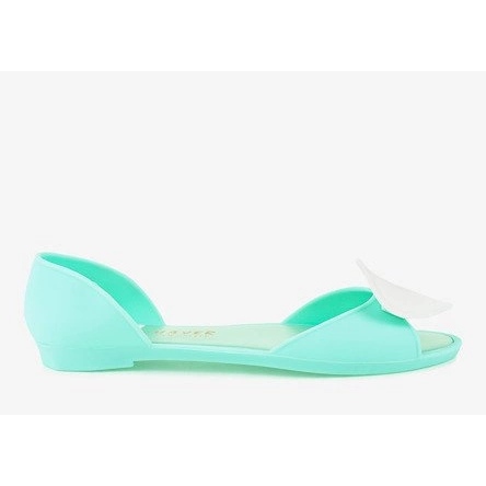 Zielone meliski balerinki gumowe z sercem KM121-14 1