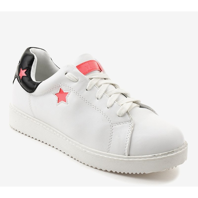 Białe trampki bogato zdobione 2189-23 czarne 1