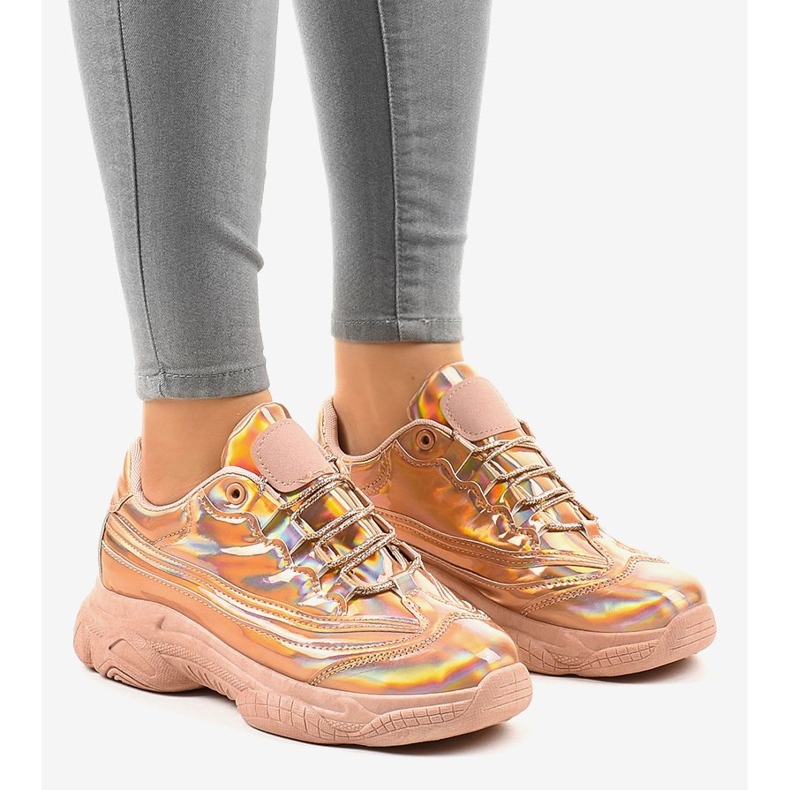 Różowe sneakersy trampki Z-9781 1