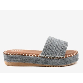 Niebieskie klapki espadryle 7970-PL szare 1