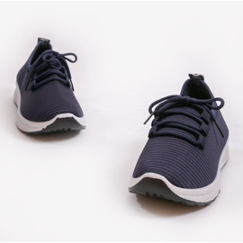 Granatowe wsuwane obuwie sportowe LR005-4 niebieskie 4