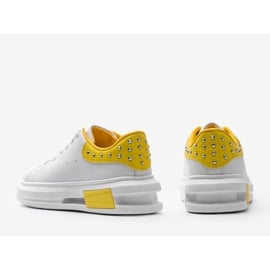 Biało żółte sneakersy damskie Taranto białe 3