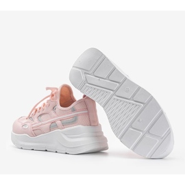 Różowe sneakersy sportowe Lativia białe 1