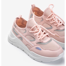 Różowe sneakersy sportowe Lativia białe 2